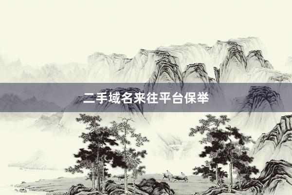二手域名来往平台保举